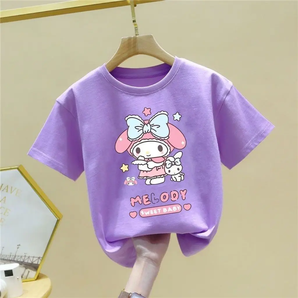 

Cartoon cartoon characters Melody summer thin children's clothing high-quality short-sleeved t-shirt cartoon half-sleeved shirt