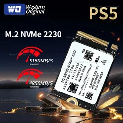 Western original SN740 4TB 1TB 2TB SSD M.2 2230 Gen4 PCIe 4.0 X4 NVMe Solid State Drive for Steam Deck Microsoft Surface ProX