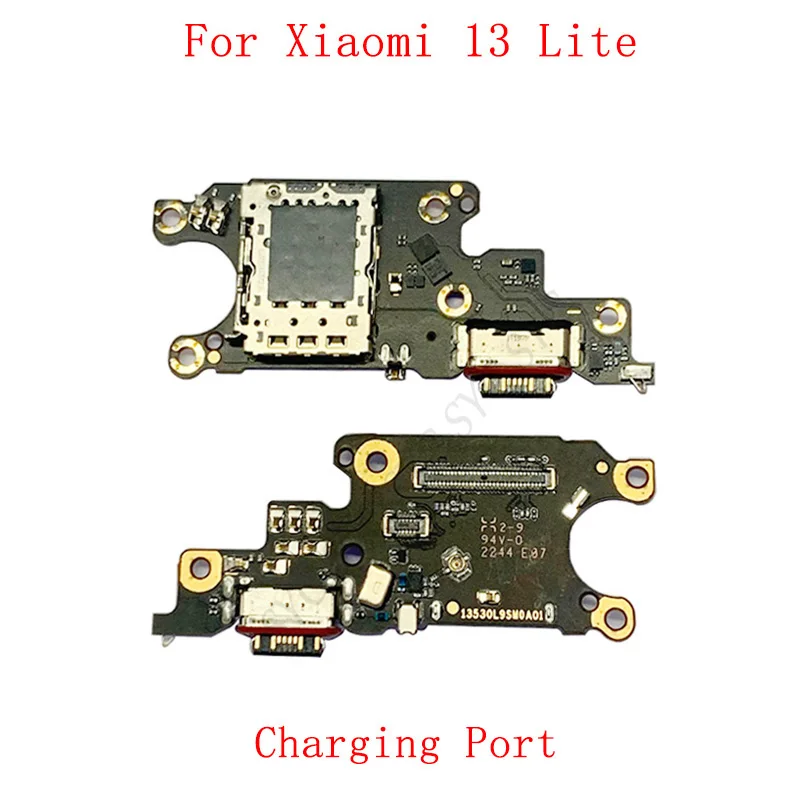 

Плата разъема USB-порта для зарядки для Xiaomi 13 Lite, разъем для зарядки с запасными частями для устройства чтения SIM-карт