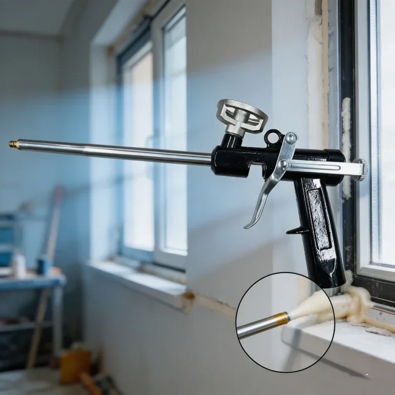 Manual Polyurethane Foam Spray Gun, Expanding Foam Agent with Free Cleaning Tools for Home Renovation