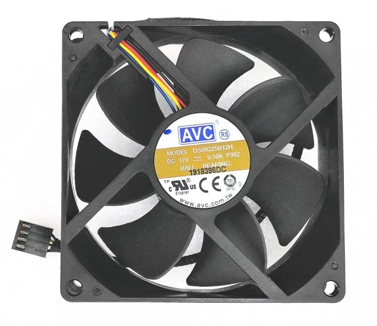 Free shipping new AVC 9225 9025 9CMDS09225B12H 12V 0.50A dual ball 4-wire speed regulating fan