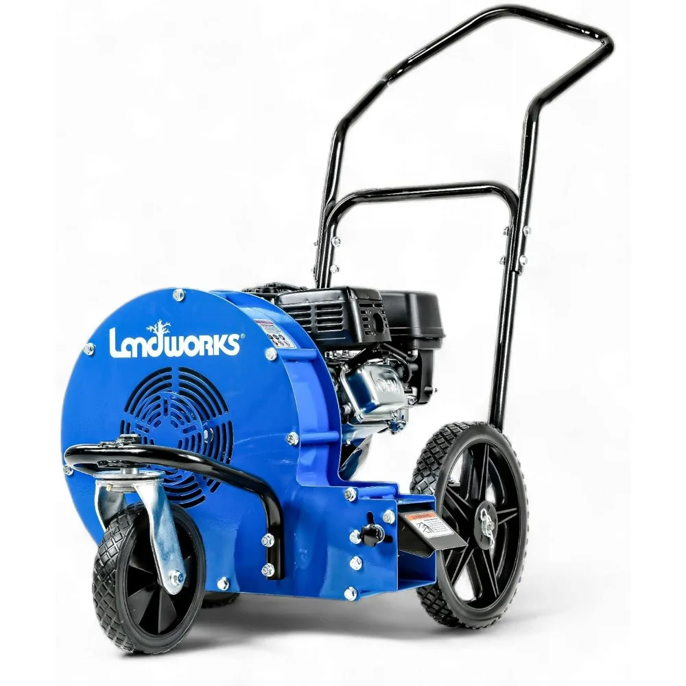 Leaf Blower Wheeled Walk Behind Jet Sweep Manual-Propelled Powerful 7HP 4 Stroke OHV Motor Output Wind Force of 150 MPH