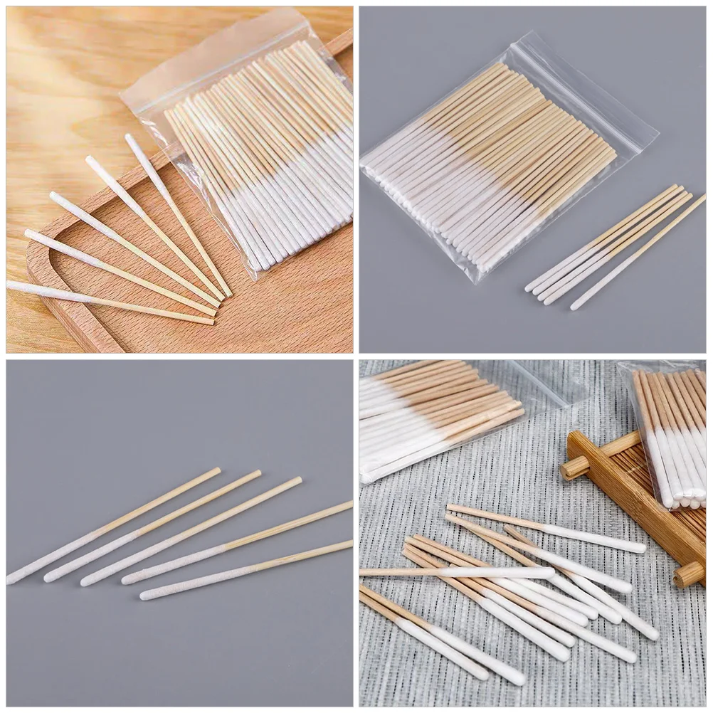 60 Pcs Long Cotton Swabs Beauty Applicator for Makeup Dedicated Ear Cleaner Remover Tools Cleaning