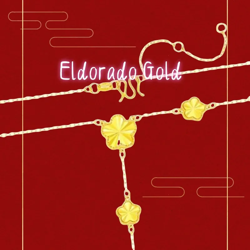 

18K AU750 solid gold women's necklace, exquisite and fashionable peach blossom design jewelry collarbone chain giftValentine's D