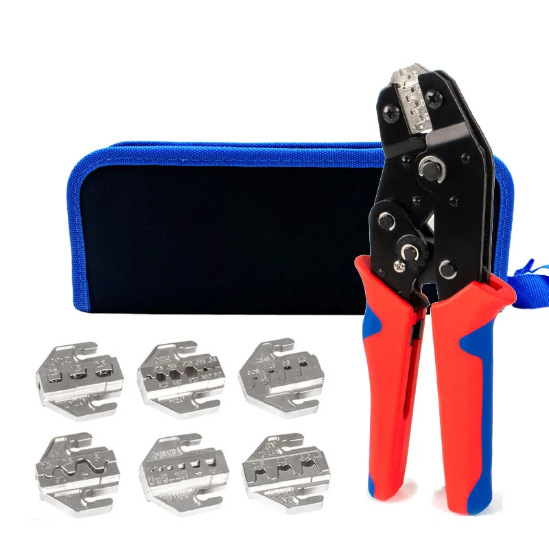 Crimping Plier Kit Alicate Prensado Ferramentas Eletricista Tab 2.8 4.8 6.3 Tubo Fotovoltaica Insuated Terminais Dupont Sn2549