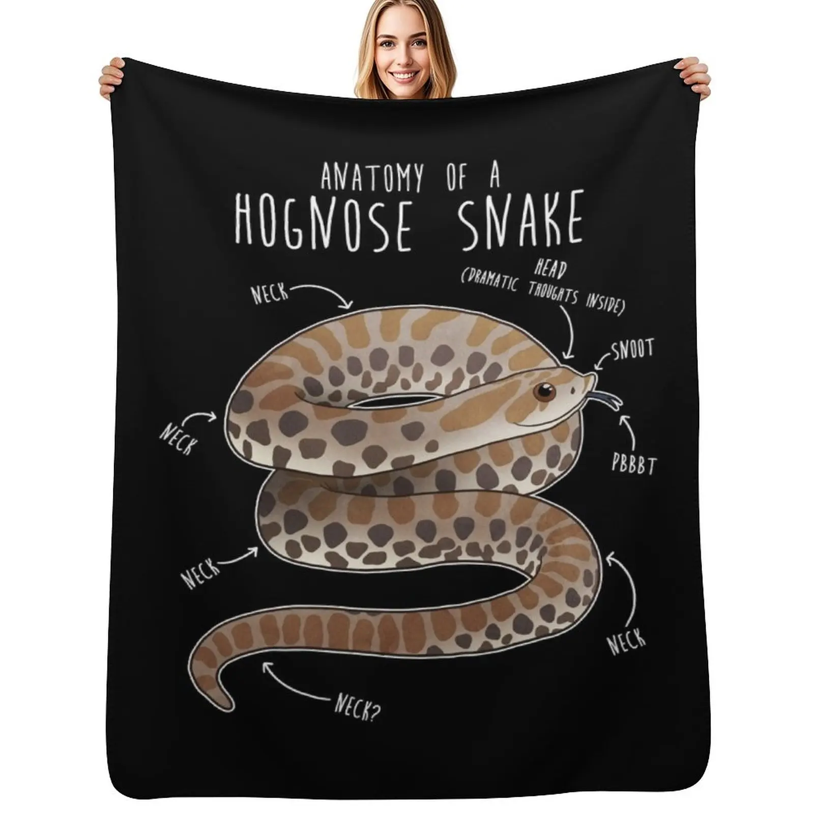 Anatomy of a Hognose Snake Throw Blanket Moving christmas decoration Travel Hair cosplay anime Blankets
