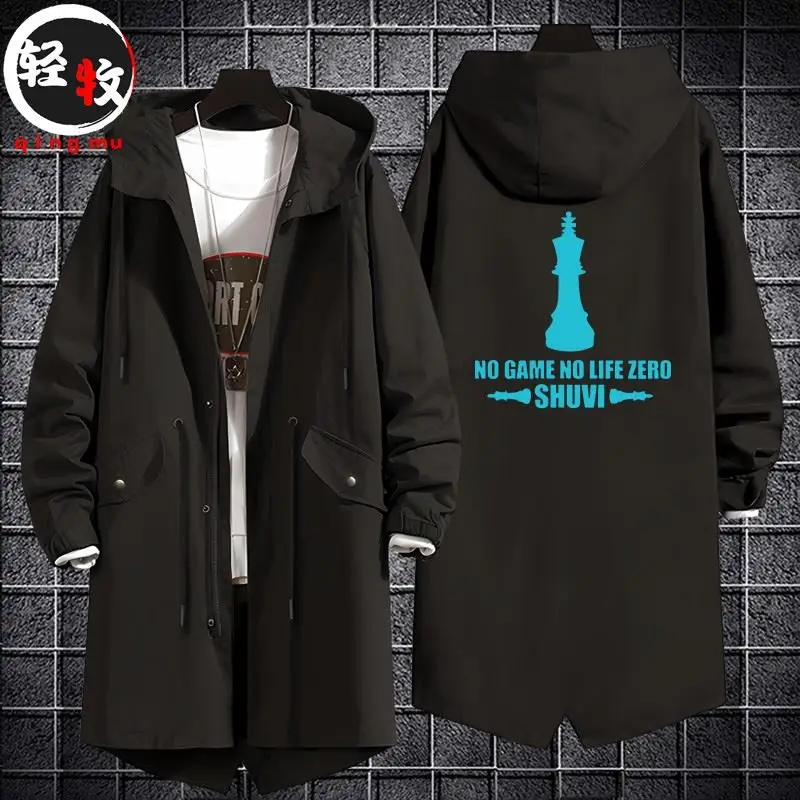 

Ветровка унисекс средней длины с капюшоном в стиле «Игра жизни», осенне-зимняя верхняя одежда, 100% полиэстер