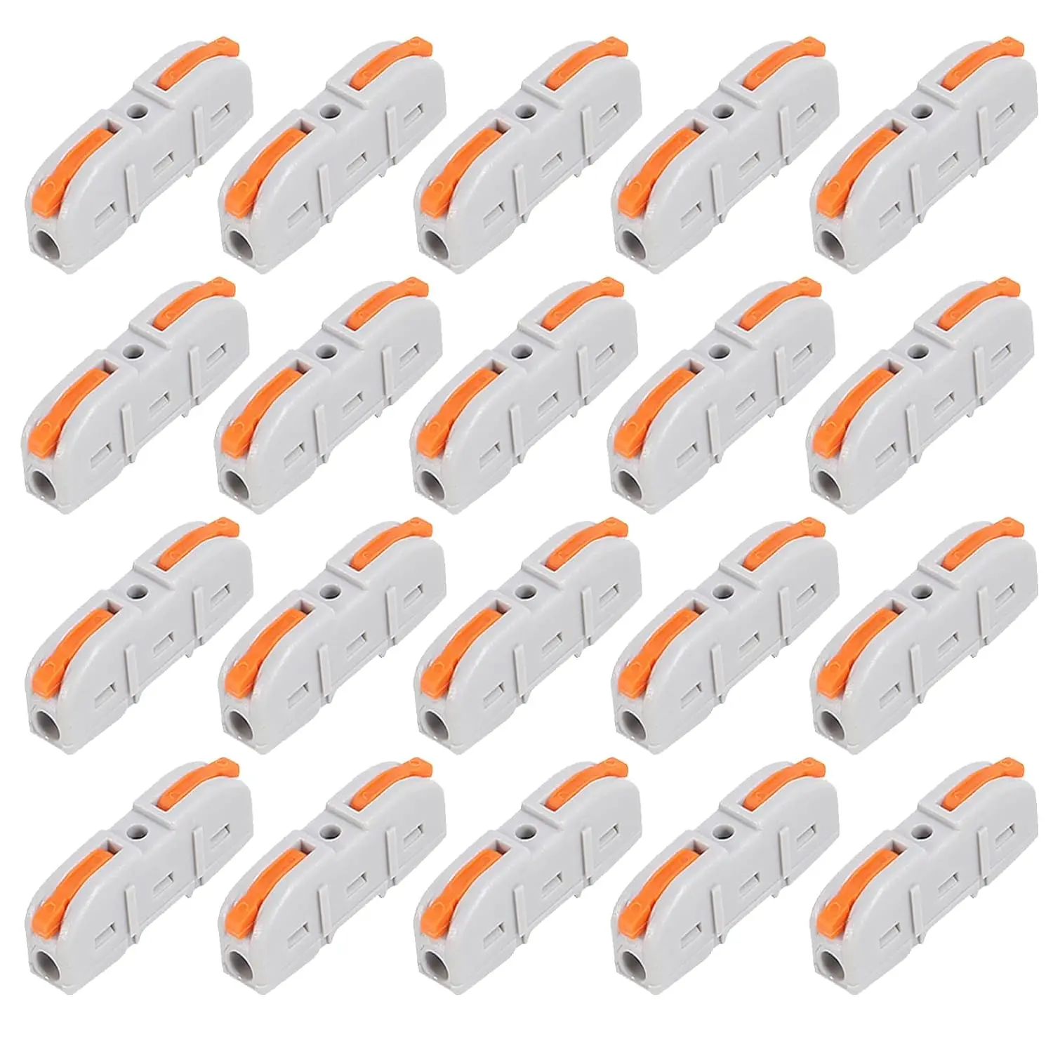 20/30/50PCS Lever Wire Connectors, 1 to 1 Inline Assemblable Wire Connector, Electrical Connectors Wire Terminals