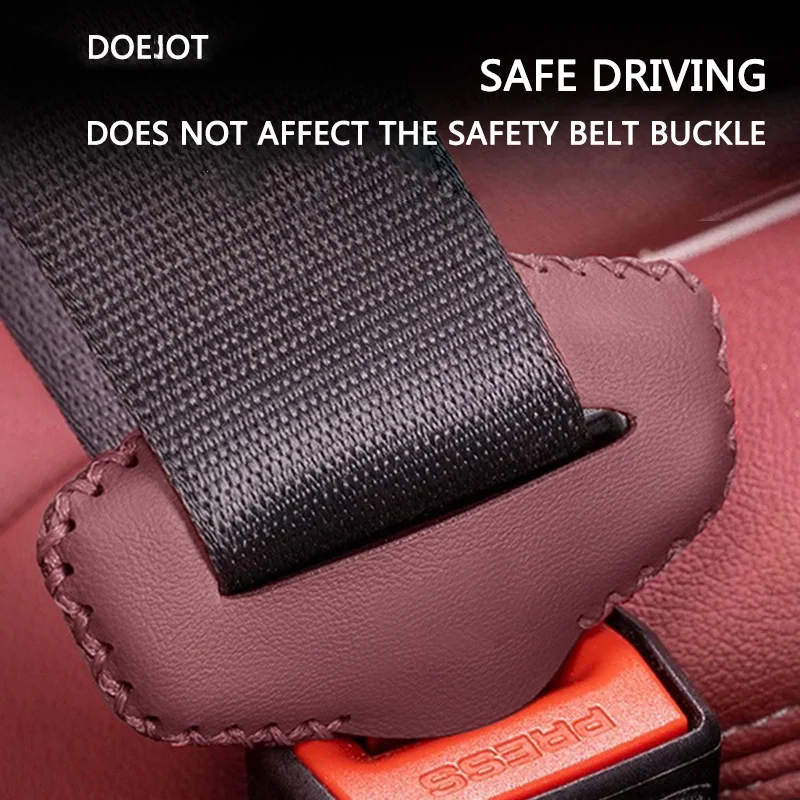 1/2pcs Car Safety Belt Plug Leather Protector Covers For Jeep Renegade Wrangler JL Gladiator Grand Cherokee Compass Accessories