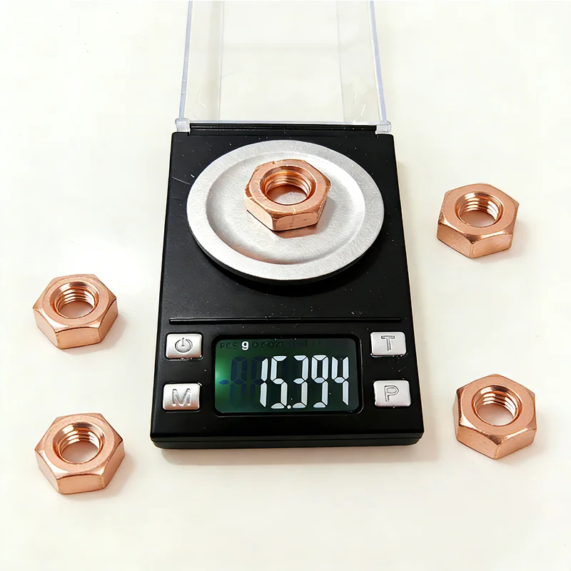 T2 Copper Hexagon Nut Conductive Conduction Washer Locking Screw Cap M3 M4 M5 M6 M8 M10 M12 M16 M18 M20 Red Pure Copper Nuts