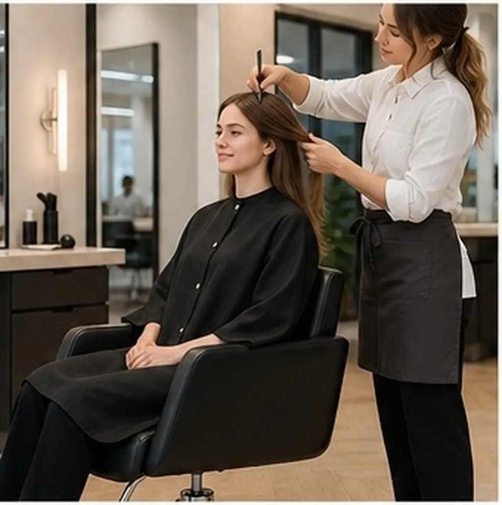 Professional Hair Cutting Cape Multi-Functional Salon Barber Apron Lightweight Breathable Robe for Home Spa Nail Salon Styling