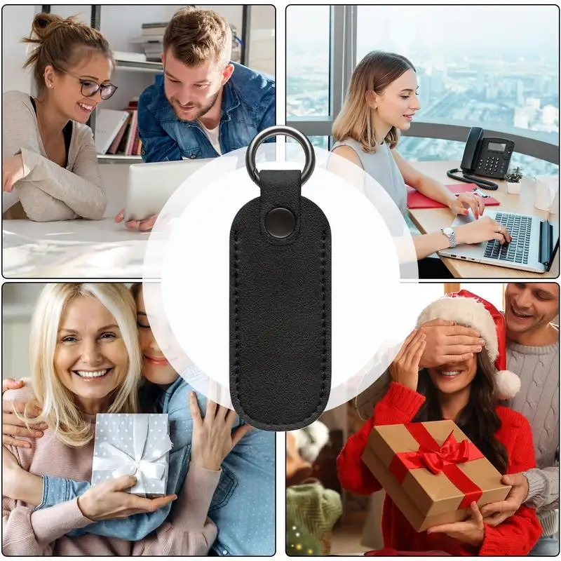 Juste de protection en cuir PU pour disque U, sac de rangement, anti-perte, pendentif clé USB, porte-clés, étui de rangement