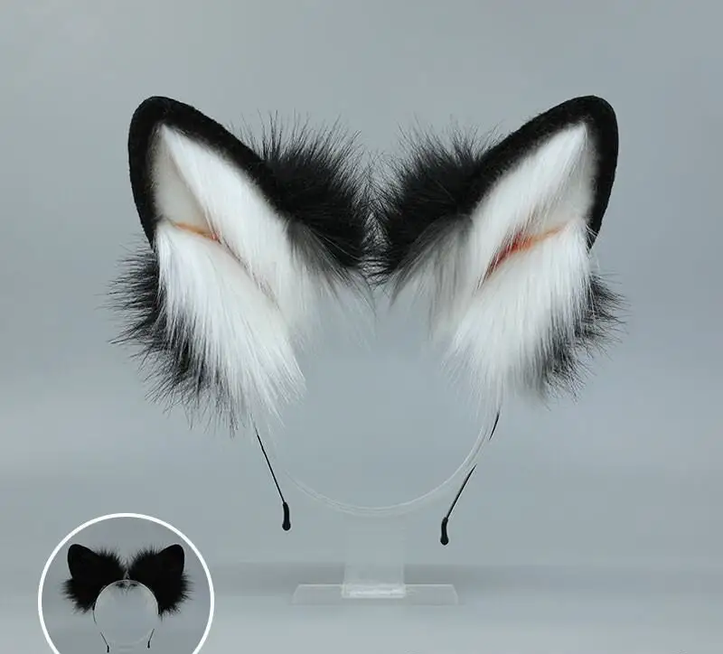 Dog Cosplay Ears And Tail Set | Dog Fursuit Tail And Ears Headband | Dog Costume Ears And Tail