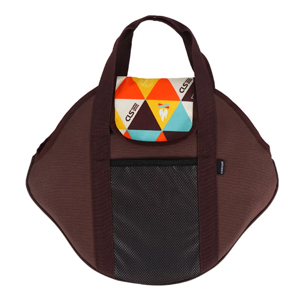 

1Pcs Portable Iron Pan Bag Waterproof Oxford Cloth Durable Outdoor Camping Picnic Pot Storage Organizer Large Capacity Folding