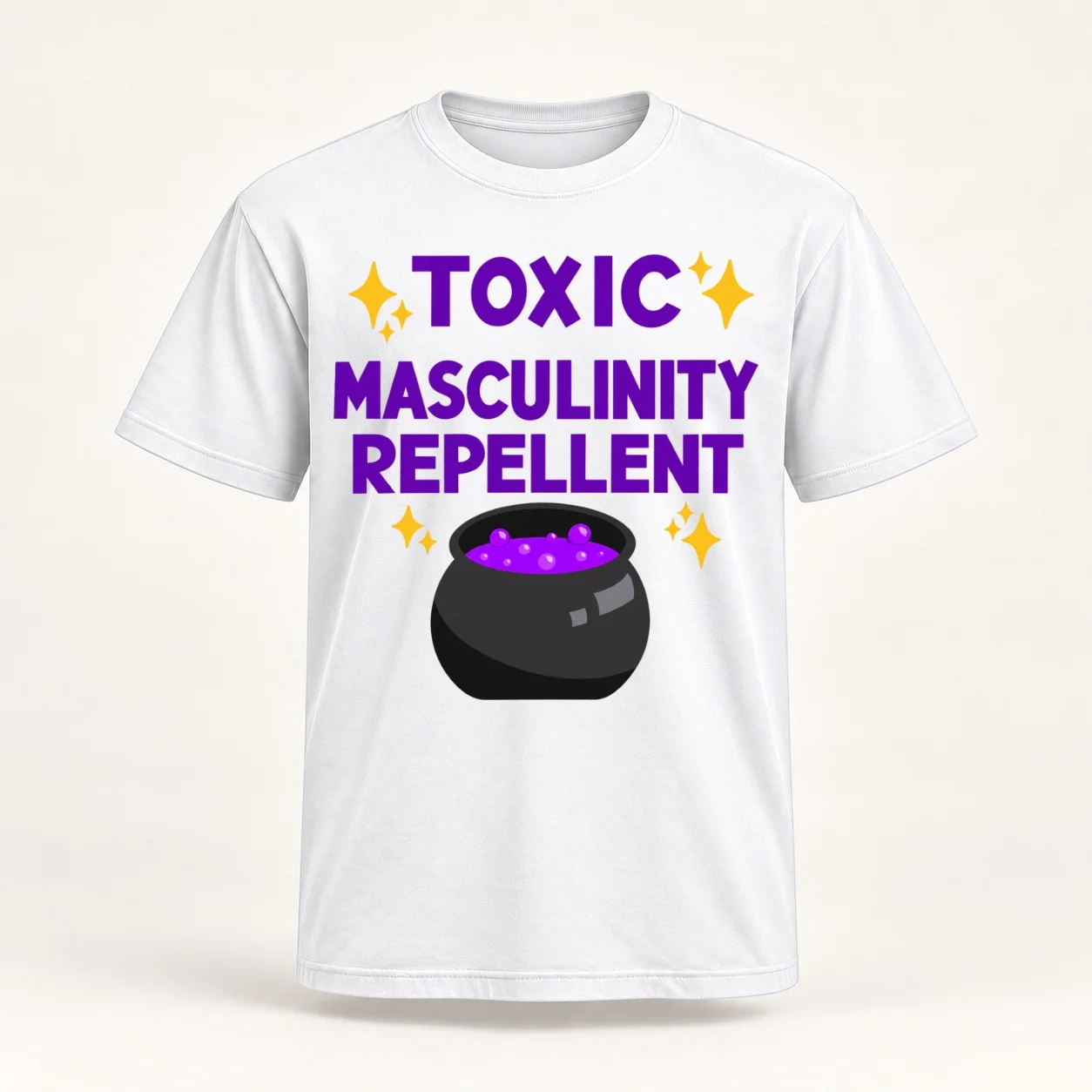 Toxic Masculinity Repellent Cauldron Graphic Women T-Shirt korean fashion customizeds sweat tops Women