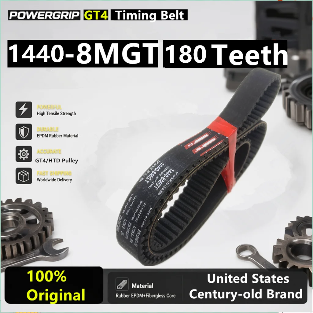 PowerGrip GT4 1440-8MGT 180 Teeth Arc Teeth Timing Belt 3D Printer CNC Machine Textile Machine Fan Belt Replacement for GT3/GT2
