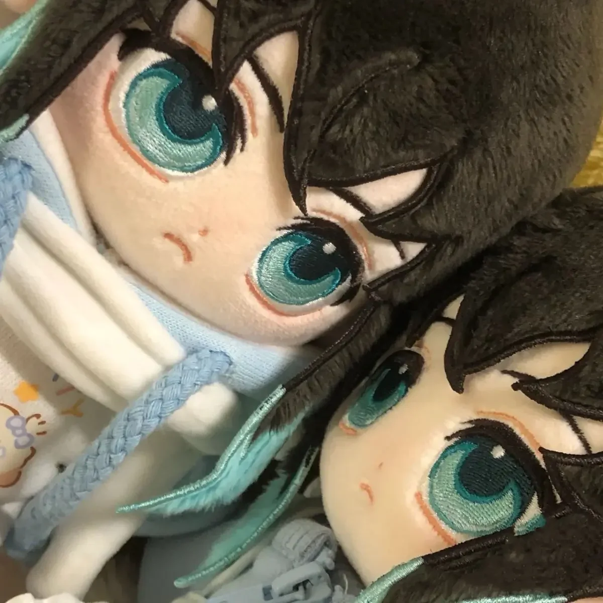 20 cm pelúcia kimetsu não yaiba tokitou muichirou anime cosplay atributo figuras de pelúcia vestir-se boneca de algodão presente dos desenhos animados