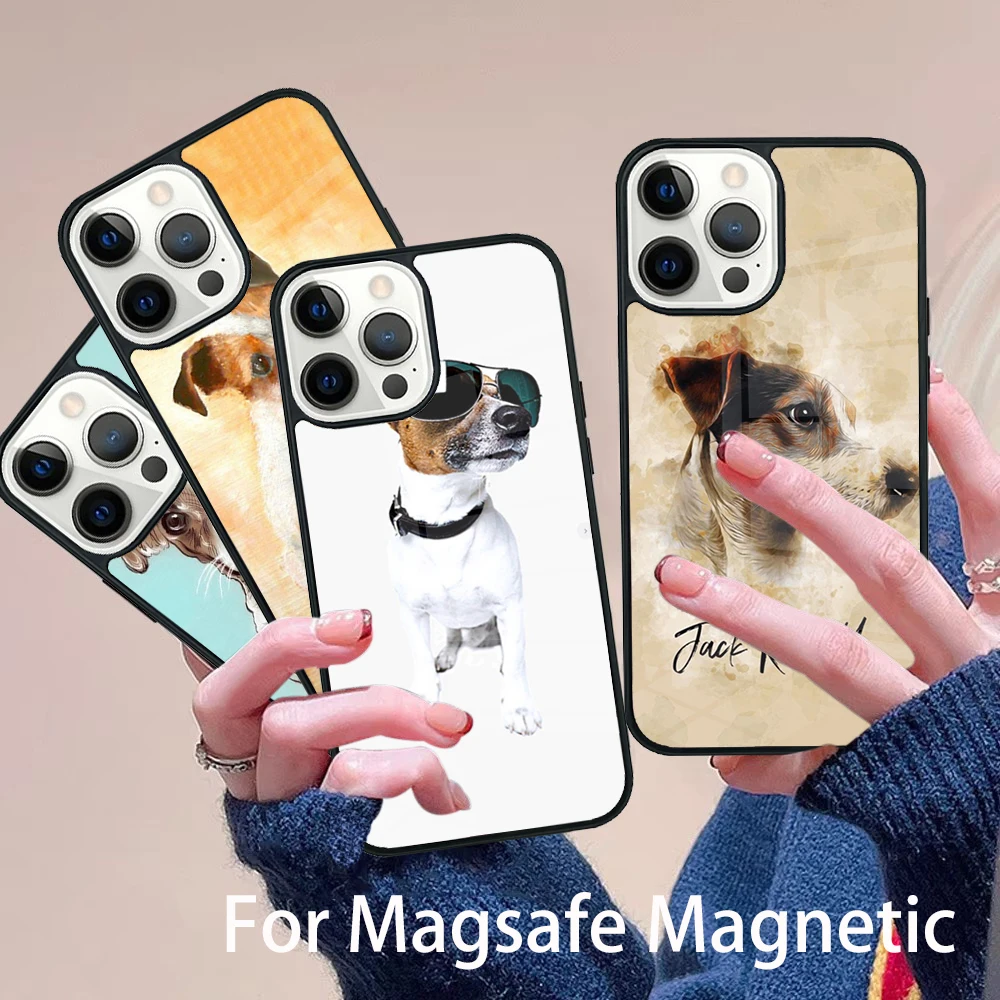 

Dog Jack Russell Terrier Phone Case Magesafe Magnetic Wireless Charge Cover For IPhone 16 11 12 13 14 15 Pro Max Plus Mini