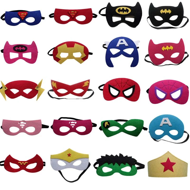 10 Pcs Spiderman Halloween Superhero Masks Christmas Birthday Party Dress Up Costume Cosplay Mask For Kids Children Mystery Gift