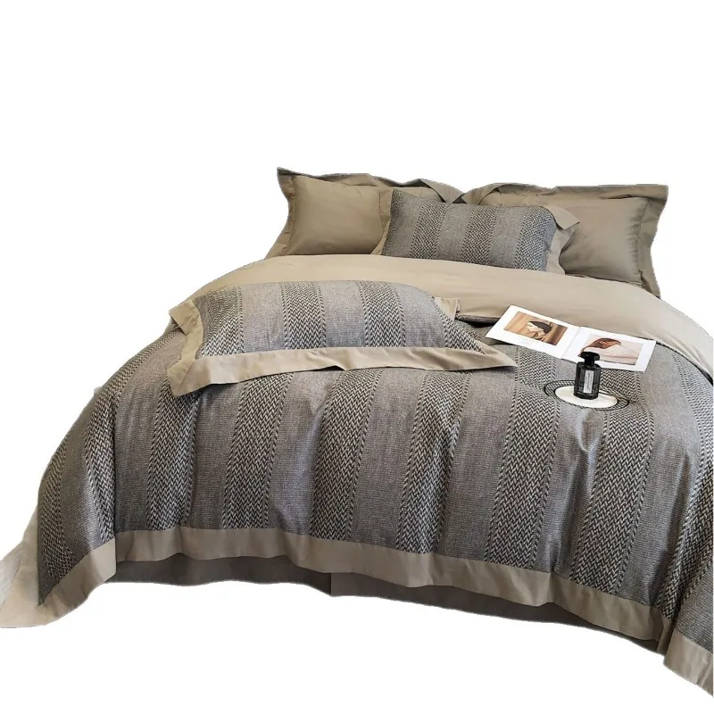 American style pure cotton autumn and winter warm thickened cotton quilt cover bedding