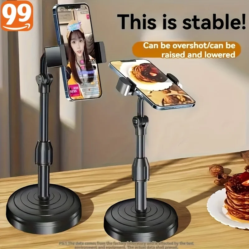 

Universal Phone Holder/Adjustable Mobile Phone And Tablet Holder/360 Degree Rotating Flexible Arm/Heavy-Duty ABS Base/Suitable f