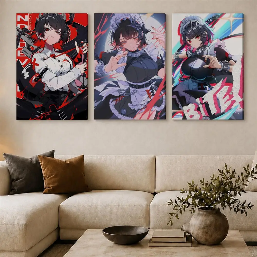 Ellen Joe Zzz-Zenless Zone Zero Poster Framed Canvas Wall Art Gallery Wrapped Ready To Hang Living Room Bedroom Home Decor