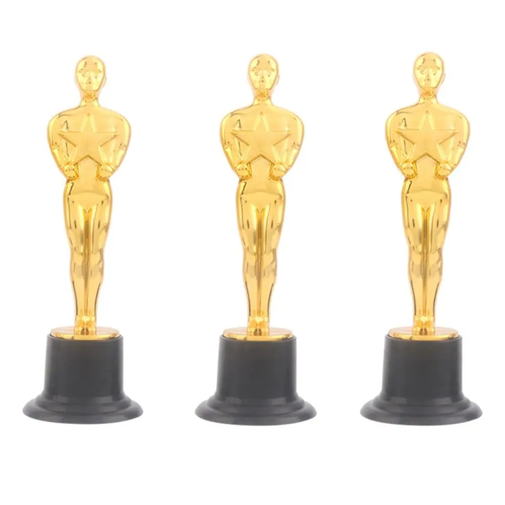 3Pcs Mini Oscar Statuette Mold Reusable Prop Cake Making Model Statuette Toy Magnificent Trophies Reward Children's Award Gifts