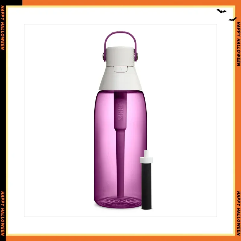 زجاجة مياه مفلترة ممتازة مقاومة للتسرب سعة 36 أونصة مع شفاطة، ميزات مريحة