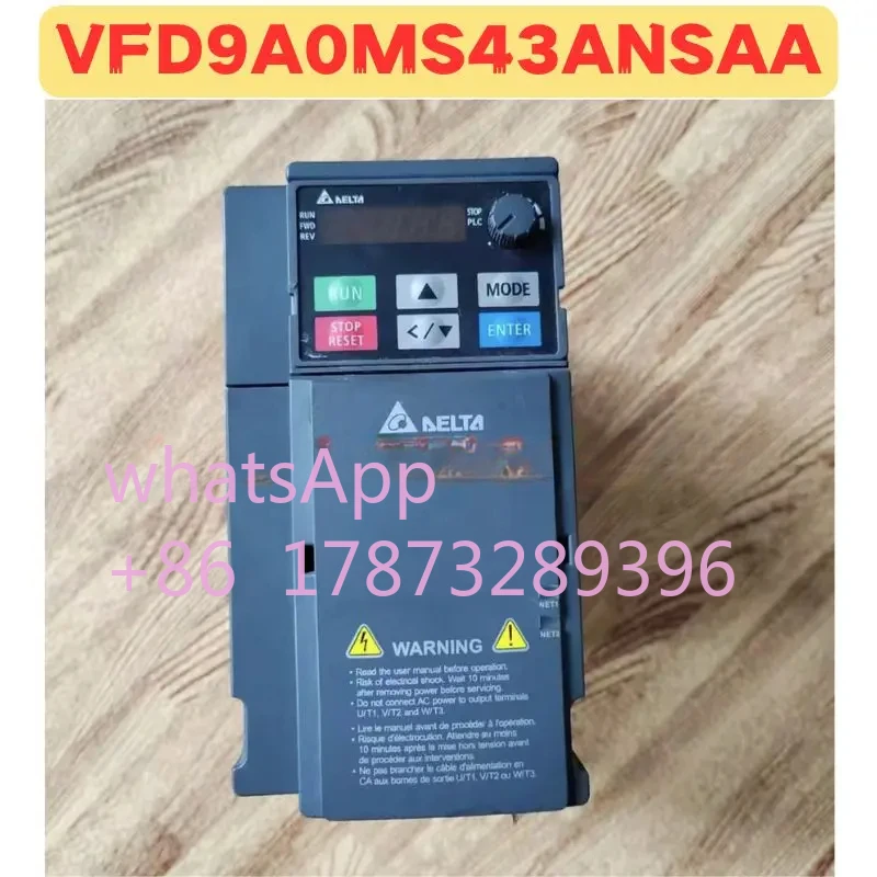 Used Frequency Converter VFD9A0MS43ANSAA Normal Function Tested OK