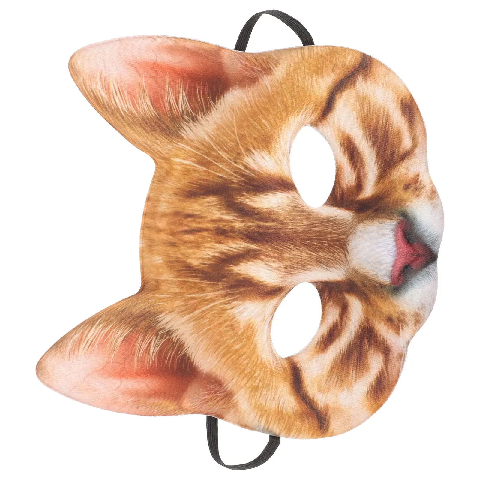 

Cat Mask Half Eyes Leopard Print Fun Halloween Masquerade Costume Face Cover EVA Fabric Unisex Party Accessory