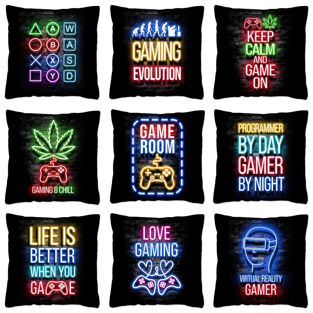 

Vintage Vedio Game Pillow Case Home Decorative Party Cushion Cover for Sofa Car Throw Pillows Cojines Decorativos Para Sofá