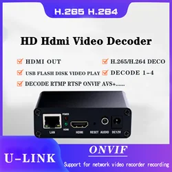 Video Decoder H.265 H.264 RTSP SRT RTSP Rtmp  hls flv  Stream to HDMI Output low cost