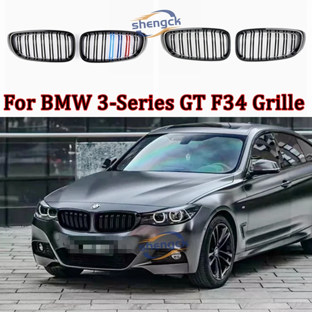 

For BMW 3 Series GT F34 2012-2018 Front Kidney Air Vent Grills M Color Bumper Facelift Grille 328i 328iX 335iX Accessories