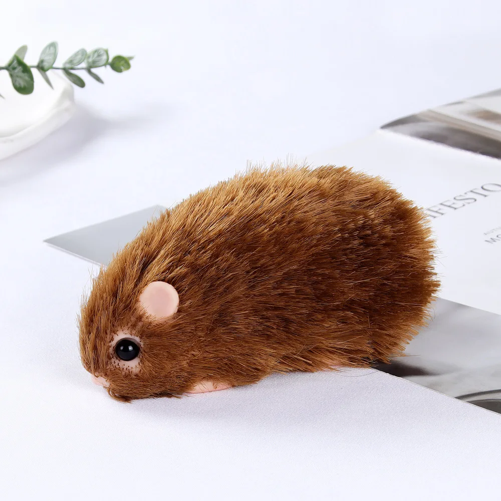 Jouet de souris en silicone fait à la main, simulation de mini hamster pour animal de compagnie, poupées bébé Reborn, doux et réaliste, cadeaux pour nouveau-né