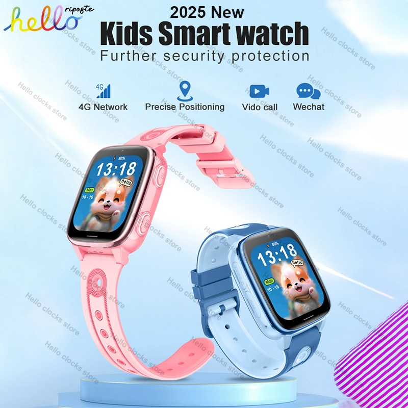 2025 New Kids Smart Watch 4G Video Call GPS LBS SOS SIM Camera 1.83