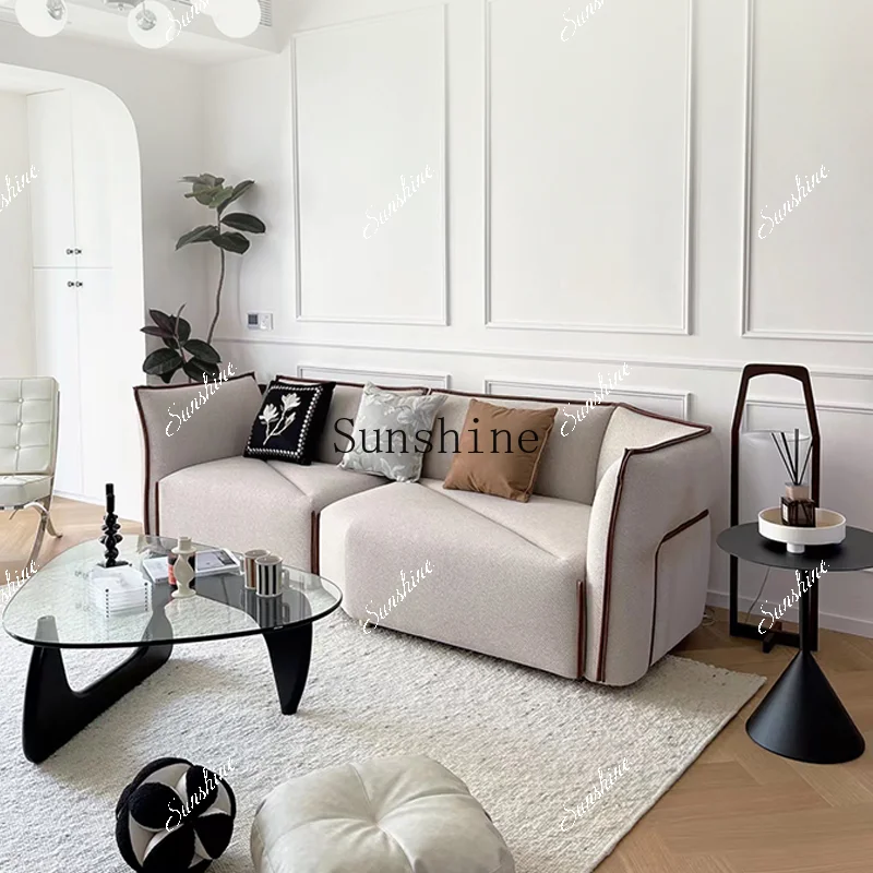 

Modular sofa design living room French light luxury chaise longue simple and modern FT