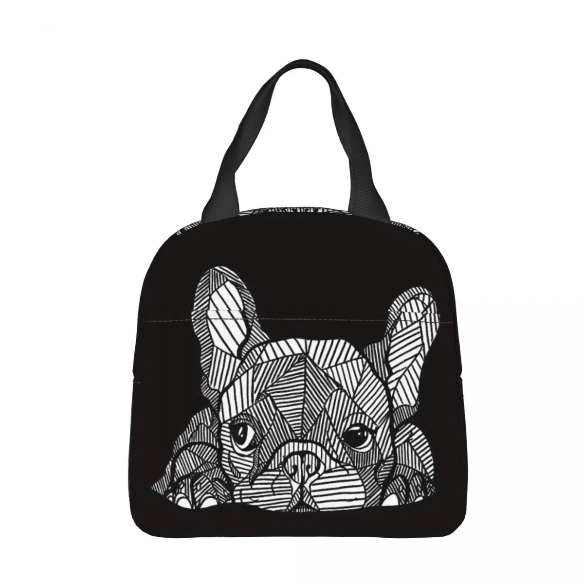 Puppy Lunch Bag box French Bulldog Frenchie Dog Children Aluminum Bag Foil Portable Lunchbox