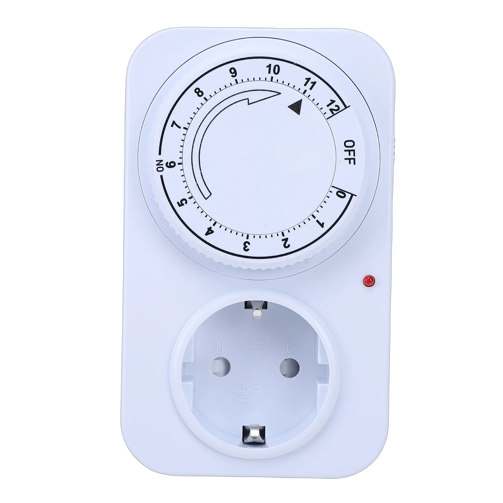 12 Hour Countdown Timer Mechanical Timer Socket ABS 12 Hour Mechanical Timer Outlet 4000W 16A IP44 Water Proof