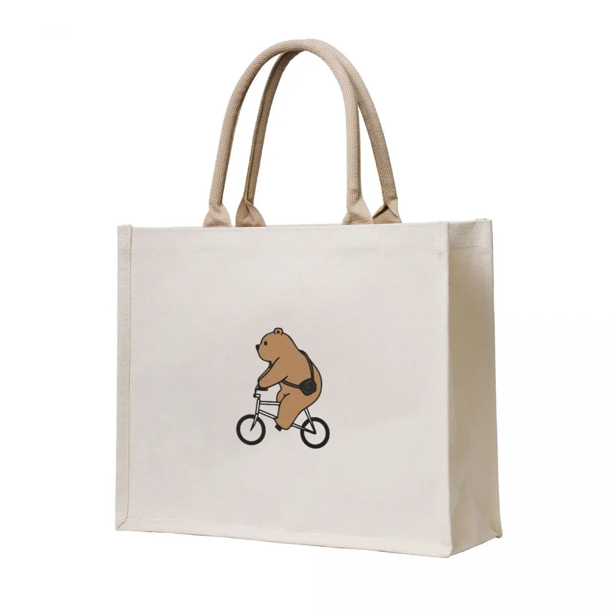 

Cycling Bear Tote Bag Gift bags Women bags large size bags personalized tote bag