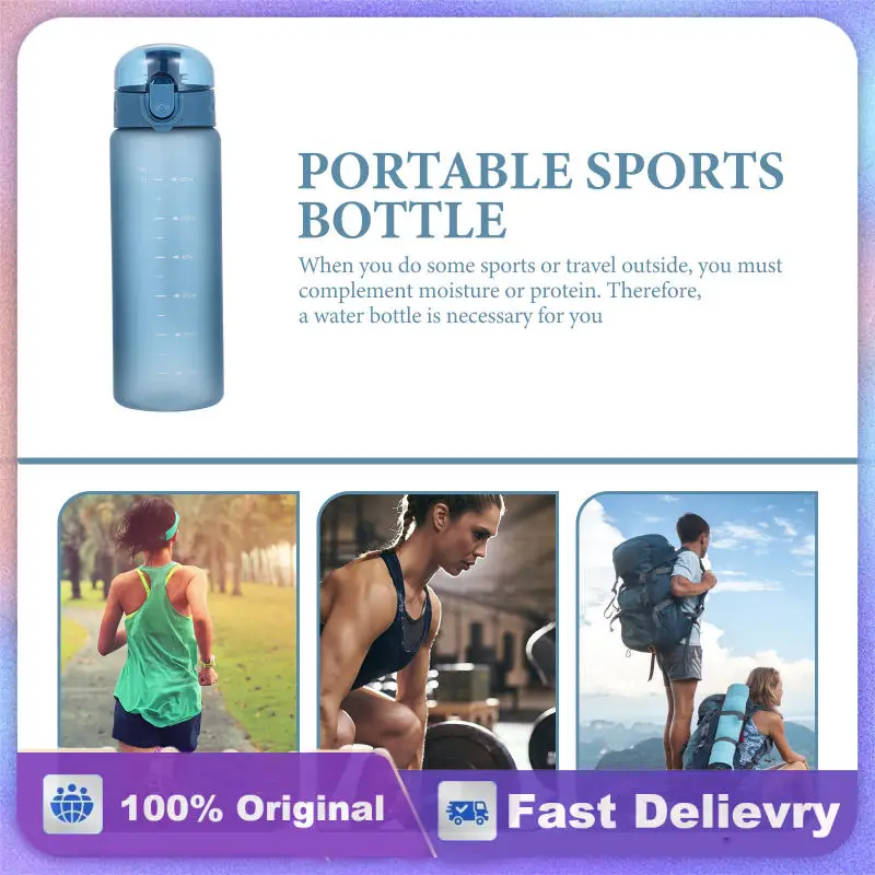 

Portable Water Bottle 20Oz Large Capacity Sports Water Dispenser Gym Fitness Cup Carry Rope Thickened Body Stable Base Outdoor