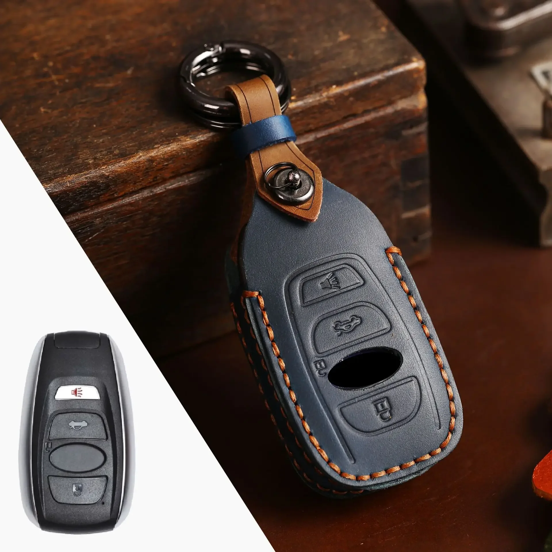 

1pc Car Key Case For Subaru BRZ Forester Legacy Outback WRX WRX STI Impreza XV Crosstrek Smart Keyless Remote Cover Keys Bag