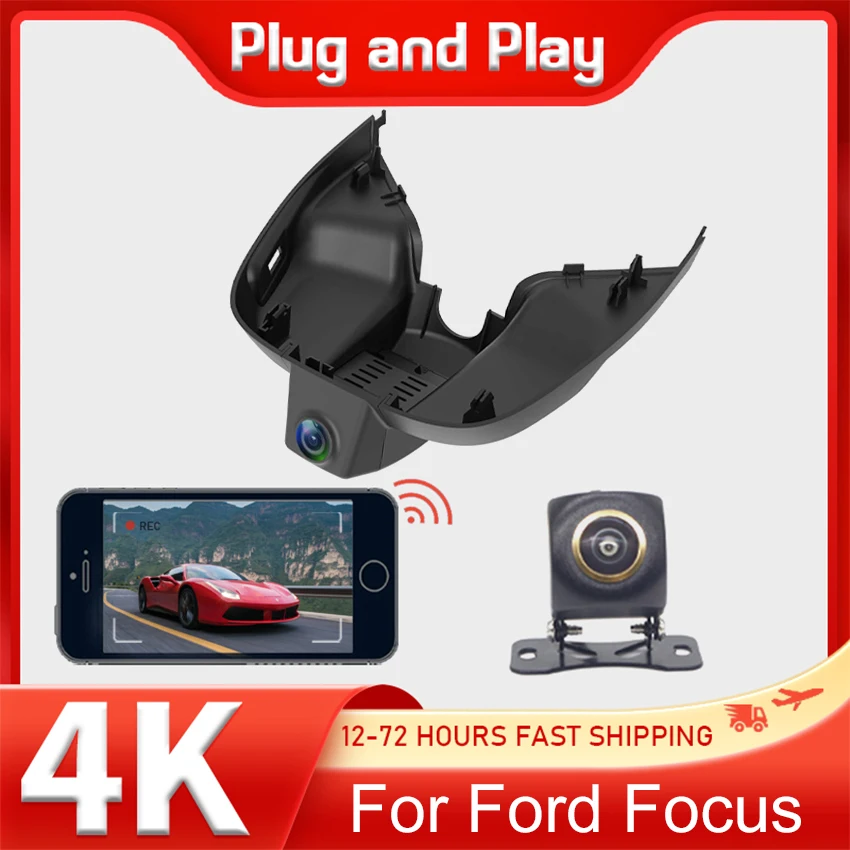

New 4K 2160P Hidden Wifi Car DVR Rear Camera Dash Cam Video Recorder For Ford Focus for Ford Focus mk4 2018 2019 2020 2021 2022