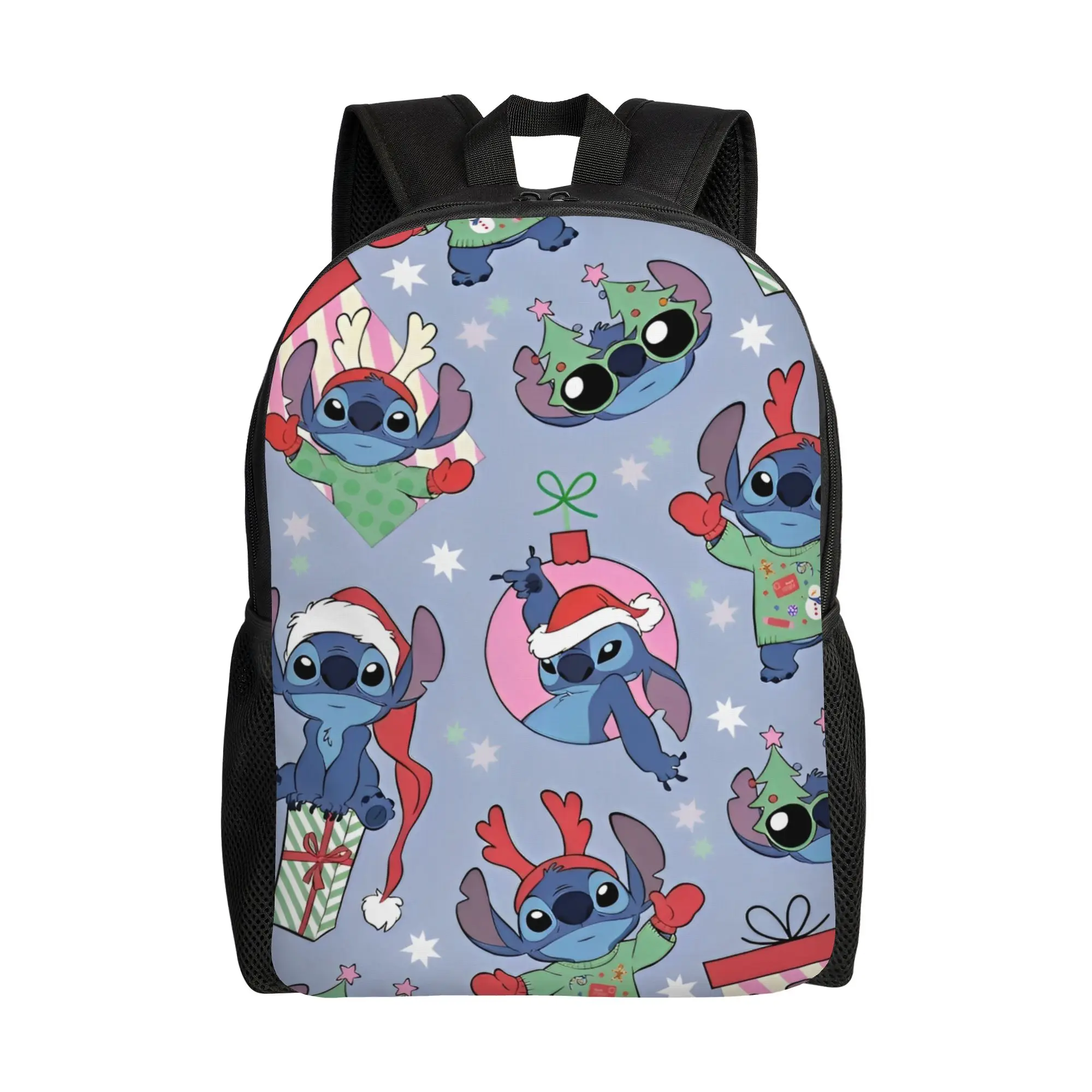 

Рюкзак Stitch Xmas для мужчин, женщин, подростков, школьников, деловых людей, милый рождественский холщовый рюкзак для колледжа, подарок