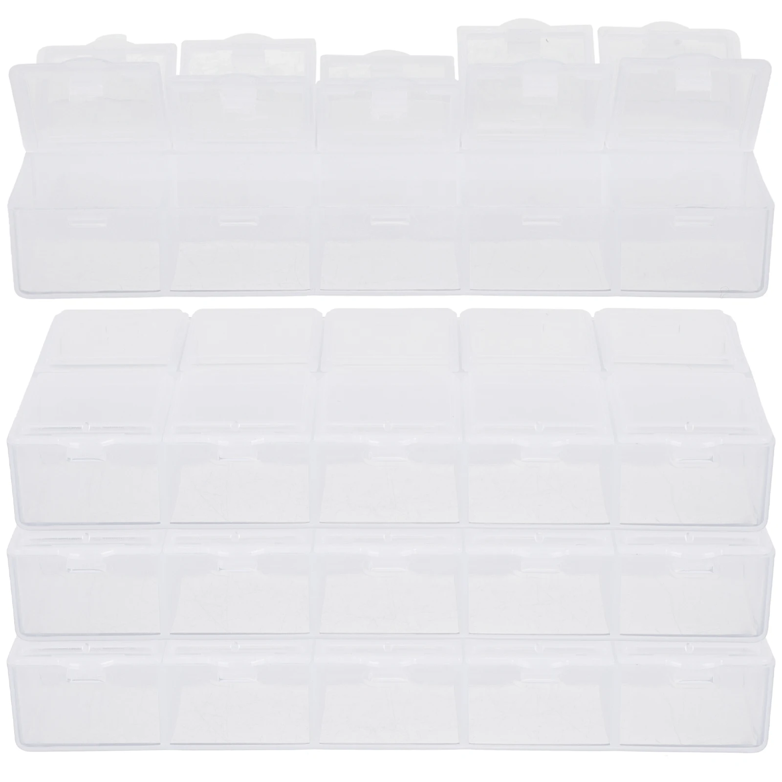 

4 Pcs Seed Storage Box Plastic Organizer for Beads Earrings Jewelry Container Small Divided Compartment Boxes Travel Display
