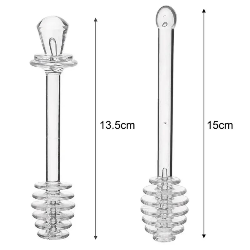Przezroczysta mieszadło do miodu Łyżka do słoika z długim uchwytem Plastikowa łyżka do miodu Mleko Herbata w sztyfcie Wysokiej jakości narzędzie do