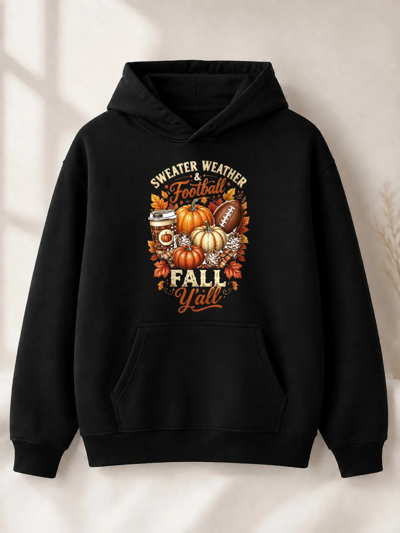 Men's Hoodies Weather and Football Autumn Y'All Design Men's Autumn Gift
