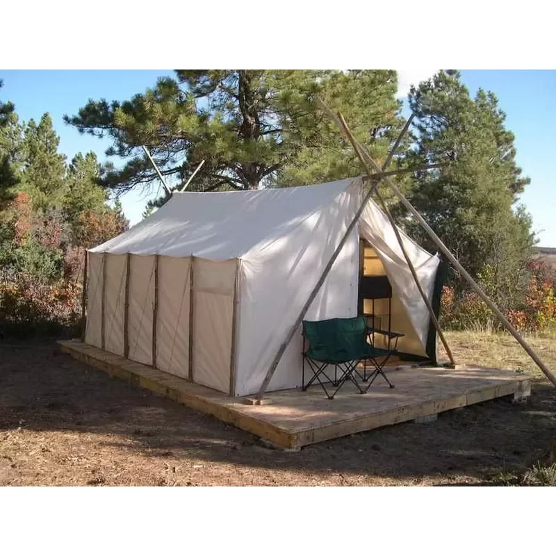 Factory Price High Quality Steel Frame Outdoor Disaster Relief Tent Durable Heavy Canvas Tent
