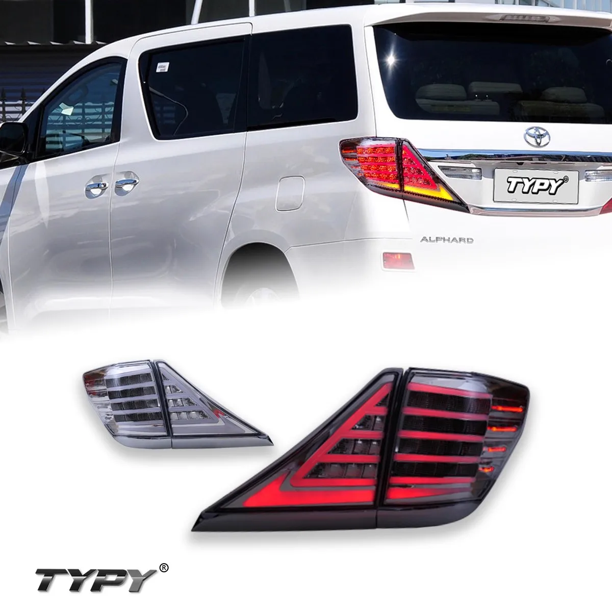 

Автомобильный фонарь для Toyota Alphard, хорошее качество, оптовая продажа с фабрики, полностью светодиодный последовательный задний фонарь 2008-2014/Vellfire 20, серия