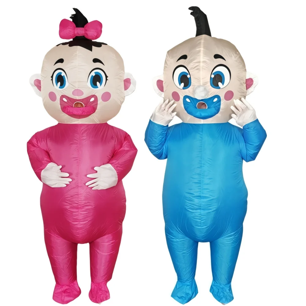 

Cute male doll female doll inflatable costume character dressing inflatable costume performance party props