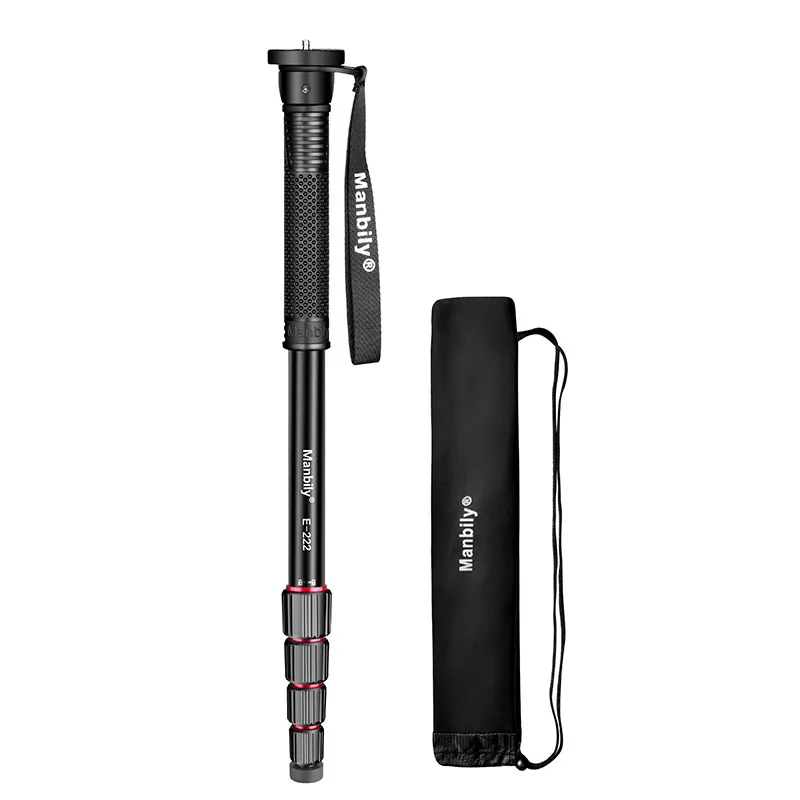 Manbily الألومنيوم Monopod 65 بوصة 5-قسم التوسع في الهواء الطلق السفر التصوير دعم قوس المحمولة المشي الرحلات عصا
